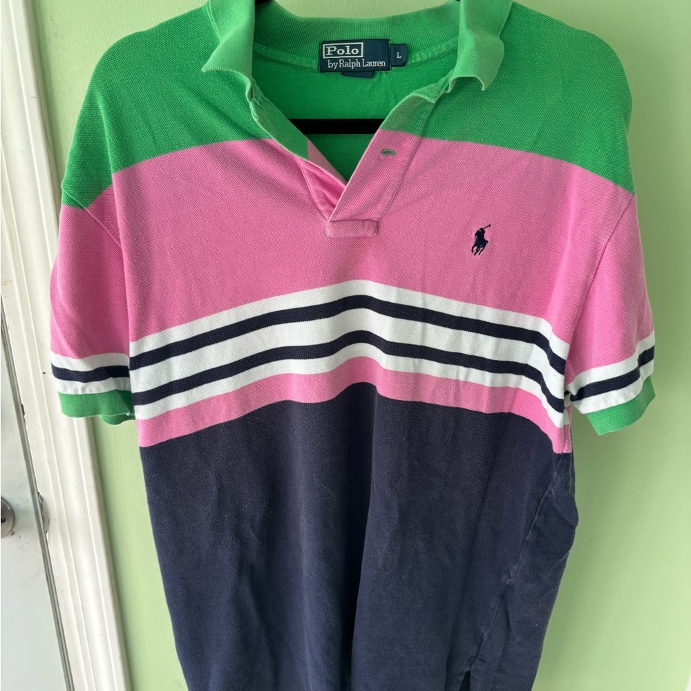Ralph Lauren Polo in Green and Pink